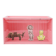 Figuren-Aufbewahrungsbox, Rosa, mit Lichtfunktion