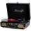 Retrolife Record Player 3-Speed Bluetooth Suitcase Turntable, Dark Black 1