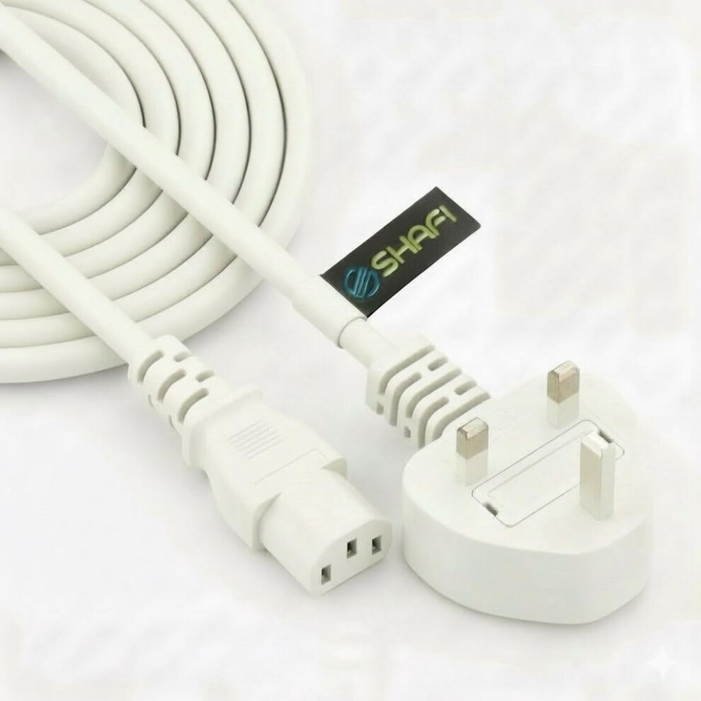 SHAFI® 3M Kettle Lead White - 3 Pin 0.75mm² Pure Copper Core - IEC - - Image 2