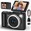 Digital camera 4K 64MP, Autofocus Compact Vlogging Camera with SD Card 1