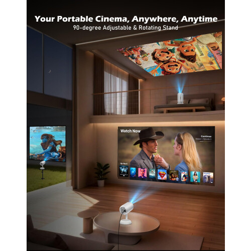 VGKE Mini Projector Portable 4K Support, Autofocus/Keystone Correction 15000 Lum 1