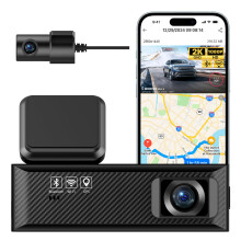 Miofive Mini 2 Dual Dash Cam Front 2K and Rear 1080P with UK Speed Camera