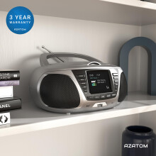 Portable CD Player with DAB/DAB+/FM Digital Radio | Bluetooth & USB MP3 Player | Large Display | Battery & Mains Powered (6x”C”) | Perfect