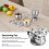 Edelstahl Gewürzregal Set 3 Behälter Löffel 3