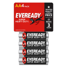 Eveready Super Heavy Duty Batteries, AA, 4-Count Value not found