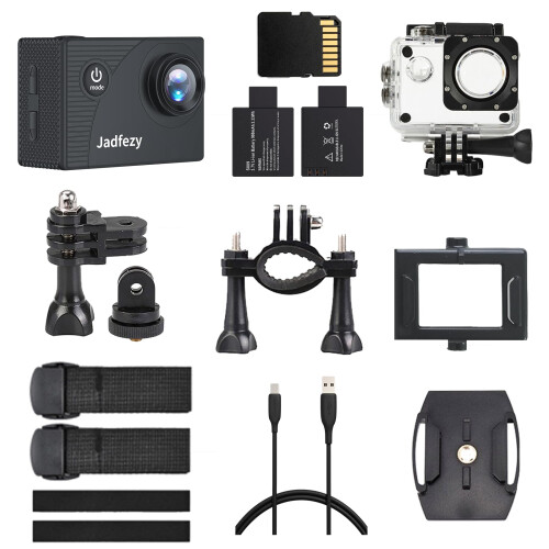 Jadfezy Action Camera 98FT Underwater Waterproof Camera with Memory Card 1