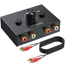 PROZOR RCA Audio Switcher 2(1)-In-1(2)-Out Bidirectional Speaker Switch