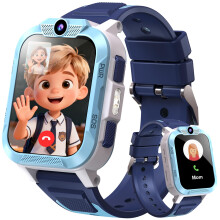 Blackview 4G Kids Smart Watch | GPS+LBS+Wi-Fi Tracker & SOS Calls | Video/Voice Chat/SMS | Pedometer & Sleep | School Mode, Games | IP68 Waterproof &