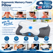 Memory Foam Cervical Pillow Ergonomic Neck Support Contour Pillow UK