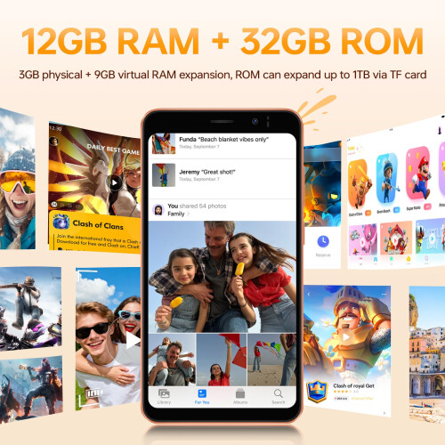 Blackview Blackview Wave 2C Smart Phone Android 16, 5" Mini Mobile Phones, Orange 2