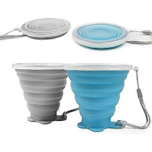 Vaso de viaje plegable 2026, tapas de silicona plegables para acampar, vaso expandible para beber, senderismo y viajes.