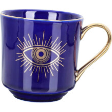 2026 1 pieza Taza de cerámica Mark Tazas de café árabes Taza de té Tazas de café Ojo turco Taza de cerámica Ojo del diablo