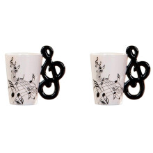 2026 2X Asa de Nota Novedosa Taza de Café con Leche y Té Spectrum Gratis Taza Personalidad Taza de Instrumento Musical