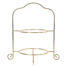 2026 1Pc Double Layer Display Rack Cake Tray Rack European Style Snack Stand for Hotel 25-26