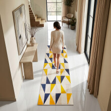 (80x300 cm- Large Runner Rug/Carpet, BRIO) Non-Slip Area Rugs Printed Geometric Carpets Hallway Runner