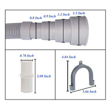 2 Set 6.5ft Washing Machine Drain Hose Extension Kit-Universal for Washer, Dishwasher & Dehumidifier,with U-Bracket