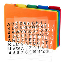 Juego de GuíAs de Tarjetas de íNdice de 50 Piezas, Pegatinas del Alfabeto, Divisores de Tarjetas de íNdice, Pegatinas de NúMeros Autoadhesivas
