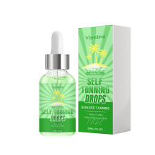 (30ml) VIARELINE Natural Facial Darkening Essence (Green) Creates Light Bronze and Evens Skin Tone Essence