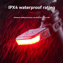 Bicycle Rear Light Solar Bicycle Taillight IPX4 Waterproof Mountain Road Bike Rear Warning Light Cycling Accessories
