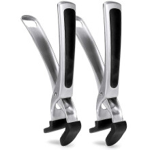 2pcs Plate Gripper for Pizza Pan,Non-Slip Pan Gripper Hot Plate Bowl Retriever for Microwave Toaste