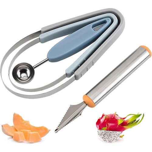 Stainless Steel Melon Spoon, Fruit Carving Knife, Fruit Peeler Reuse Tools, Fruit Knives Kitchen