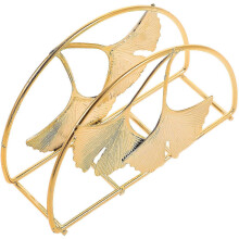 Napkin Stand Tissue Dispenser Holder Leaf Designed Napkin Holder for Kitchen Restaurant Golden