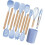 Silicone Spatula Feature Ergonomic Designs Fatigue Reduction Scratch Resistant Finishes Cooking Blue 1