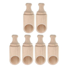 Milk Powder Scoop Wooden Spoons for Home 6Pcs Small Tea Multipurpose