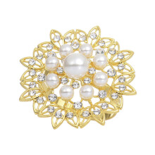 6-piece Set Napkin Rings Pearl Flower Golden Silver Napkin Buckle Napkin Holder Suitable Party 2