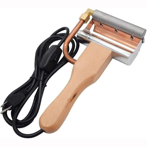 Electric Honey Extractor with Uncapping Knife and Fork Beekeeping Tools Set Wooden Handle