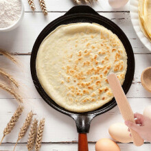 Crepe Spreader And Spatula Pancake Cooking Utensils Home Cooks Khaki Wood Spreading Batter 2Pcs