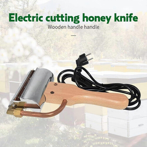 Electric Honey Extractor with Uncapping Knife and Fork Beekeeping Tools Set Wooden Handle 1