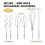 Hand Mixer Attachments Beater,Whisk,Blending Rod and Dough Hooks Silver 2