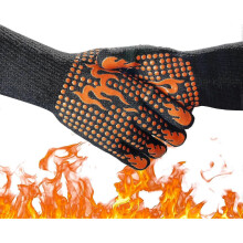 Barbecue Gloves, Barbecue Gloves, Up 800C, Cooking Grill, Cooking, Welding, Black, 1 pair,2024 Ping