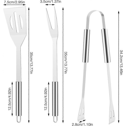BBQ Tools, 3 Pieces BBQ Accessories Grill Kit 1