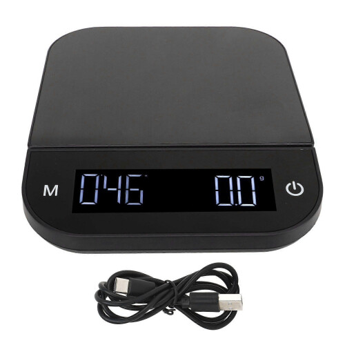 Digital Coffee Scale Waterproof 0.1g High Accuracy Manual Automatic Mini Baking Scale with Timer 5kg