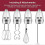 Hand Mixer Attachments Beater,Whisk,Blending Rod and Dough Hooks Silver 4