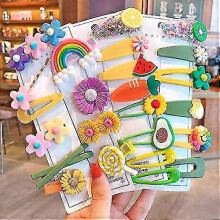 Daisy Hair Clip (Flower Mix and Match 24-piece Set [Bag]