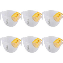 Transparent Scale Filter Measuring Cup Baking Mixing Bowl with Drain and Handle Bowl Plastic Transp