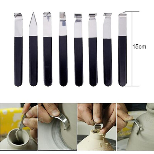 8 Pcs Clay Sculpting Pottery Tool Metal Head Sculpting Tools Shapers Cutting Tools for Modeling