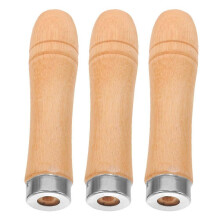 3pcs Solid Wood Detachable Spatula Handles Replacement Solid Wooden Frying Pan Handles (6x45mm hole)