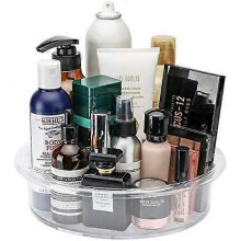 Rotating Storage Tray Turntable Organizer Container Holder for Kitchen Pantry Office Bathroom