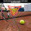 Tragbare Ballnetztasche Dreieck Training Rot 2