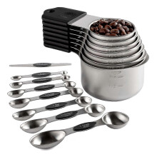 [Tassenset] Dieses magnetische Edelstahl-Tassen-Löffel-Set enthält 7 magnetische Tassen und 7 Löffel. 1 Lev 5 5