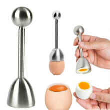 stainless steel cutter egg cracker boiled topper separator gadget shell remover cracker tool