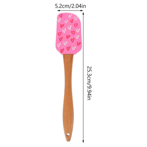 Silicone Baking Spatula Set 4Pcs Valentine Cake Spatula for Kitchen Tasks 1