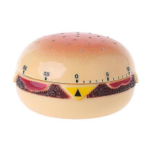 Minuteur mécanique pour hamburger 60 minutes, alarme de compte à rebours, rappel de cuisson pour la cuisine (jaune)