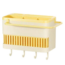 Kitchen Utensil Chopstick Storage Rack Hook Drainage Rack Wall Mounted Storage Box K Yellow