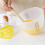 Transparent Scale Filter Measuring Cup Baking Mixing Bowl with Drain and Handle Bowl Plastic Transp 4
