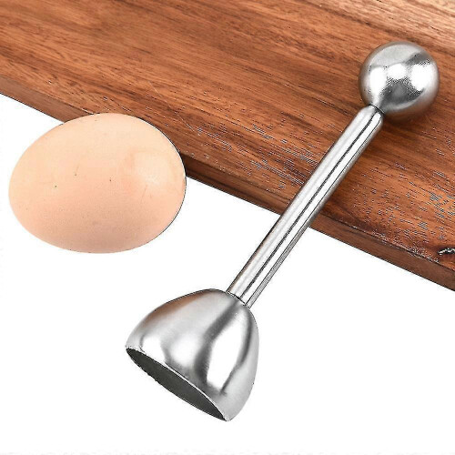 stainless steel cutter egg cracker boiled topper separator gadget shell remover cracker tool 2